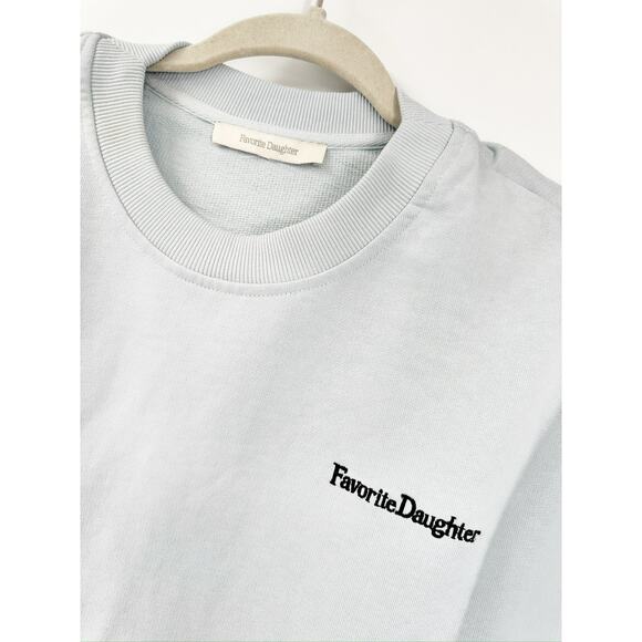 Favorite Daughter Jen Cropped Boxy Oversized Sweatshirt L - Picture 3 of 4